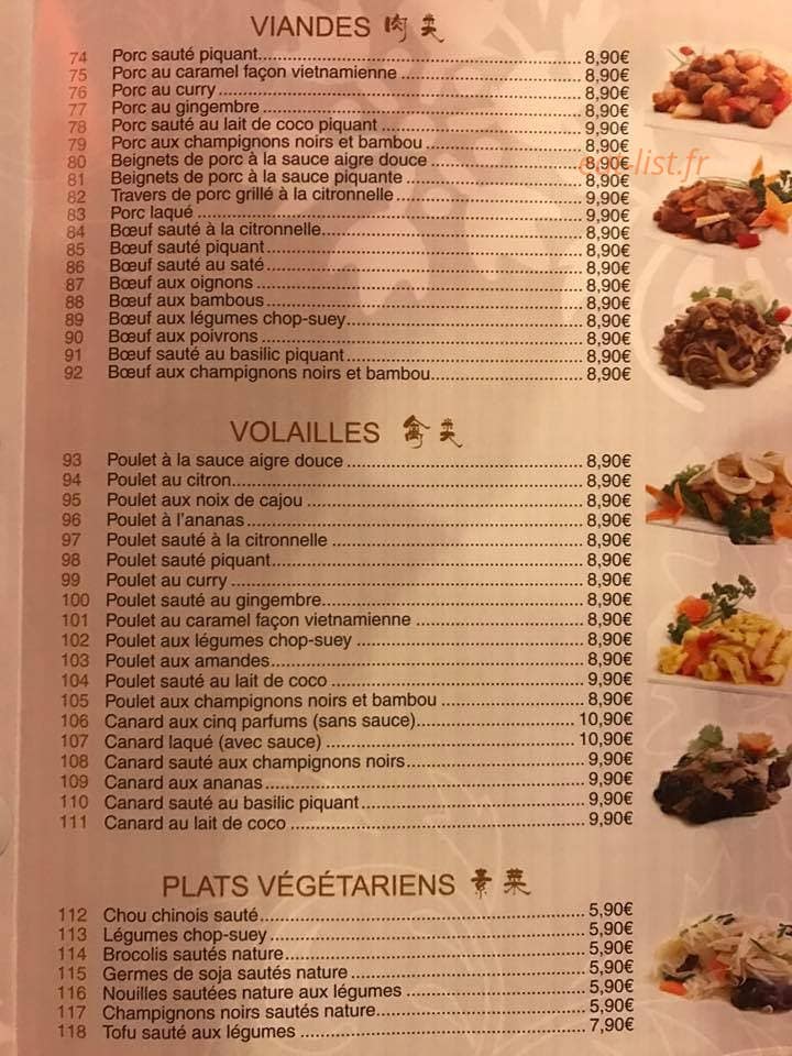 Le Petit Saigon — carte page 4