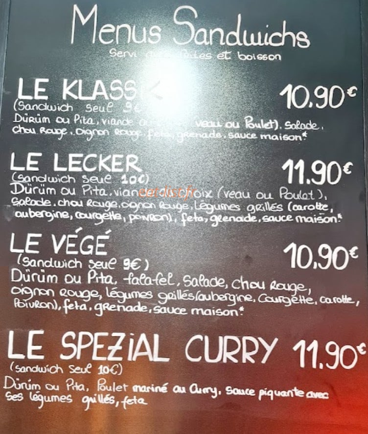 Lecker — carte page 1