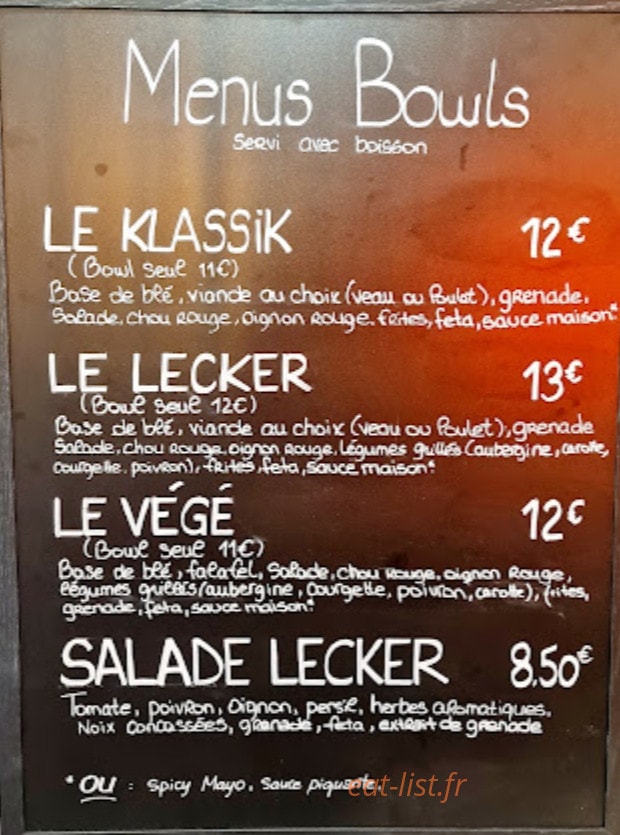 Lecker — carte page 3