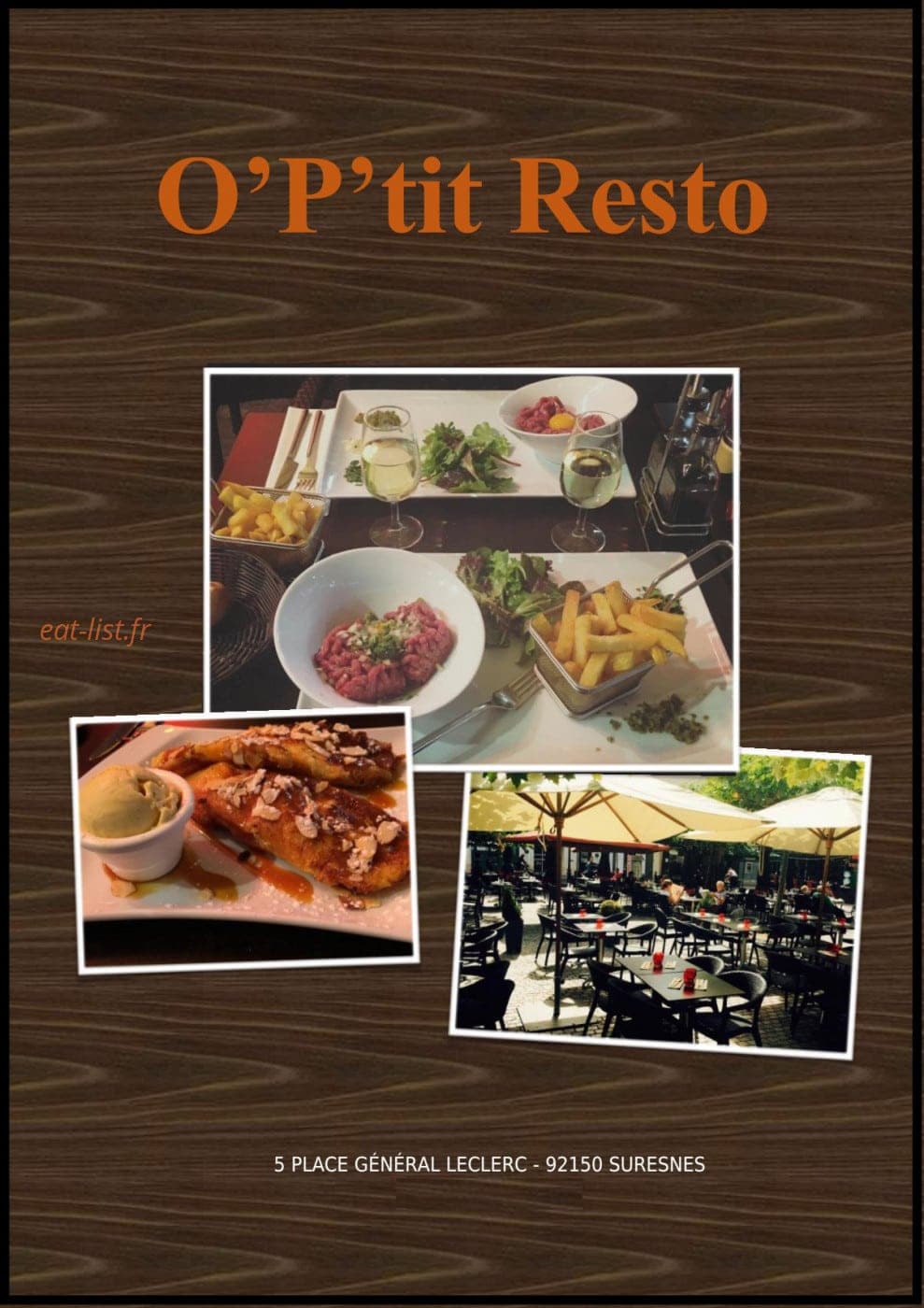 Optit Resto — carte page 1