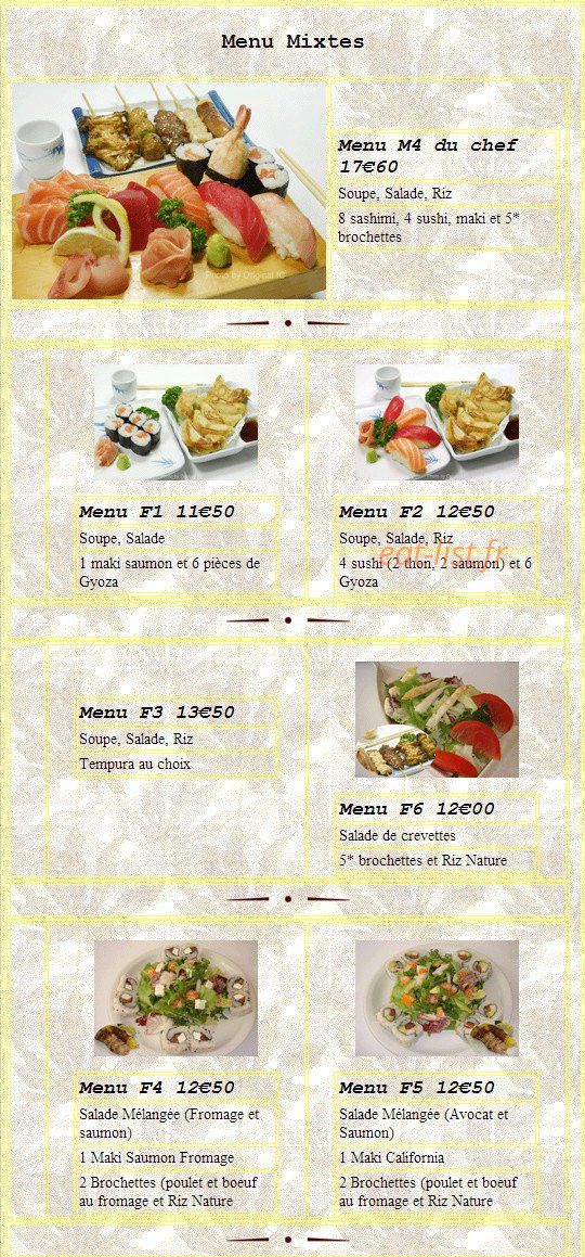 restaurant Yasami — carte page 7