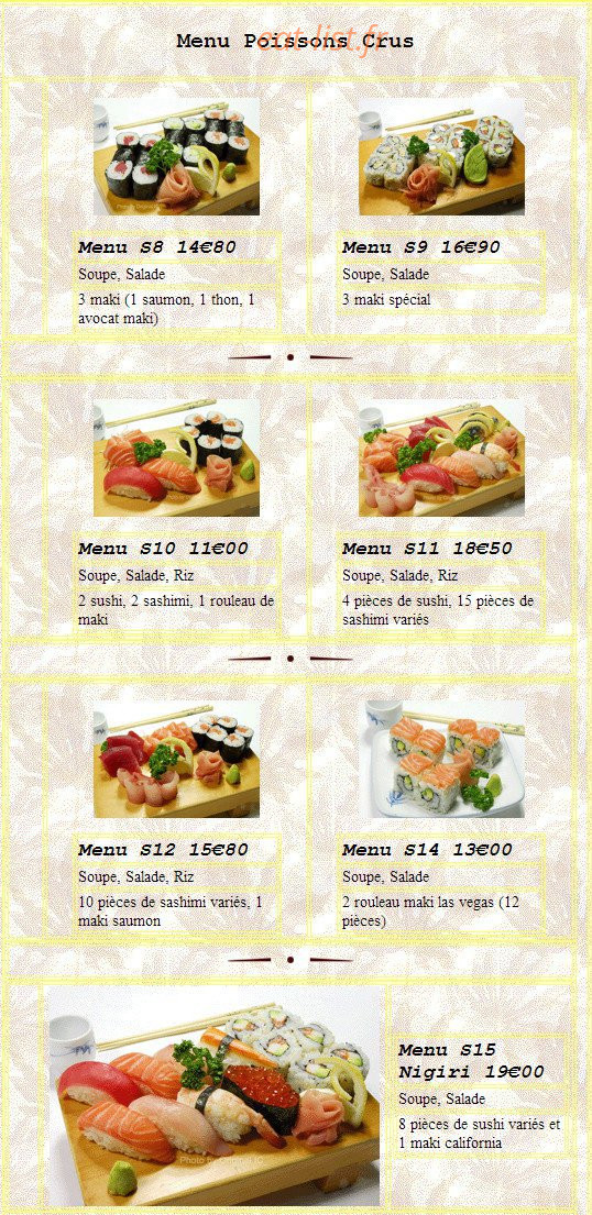 restaurant Yasami — carte page 5