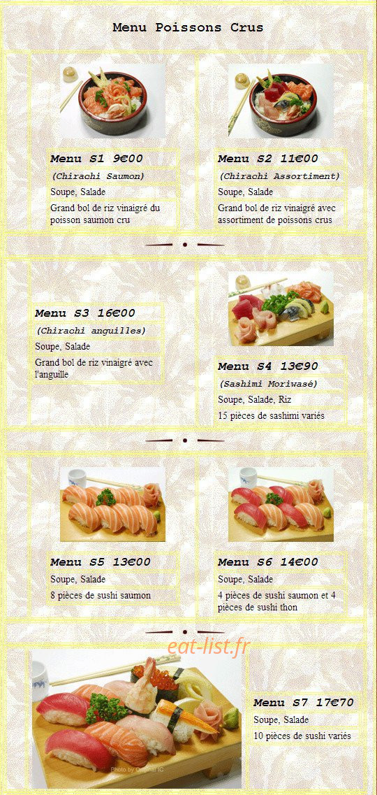 restaurant Yasami — carte page 4