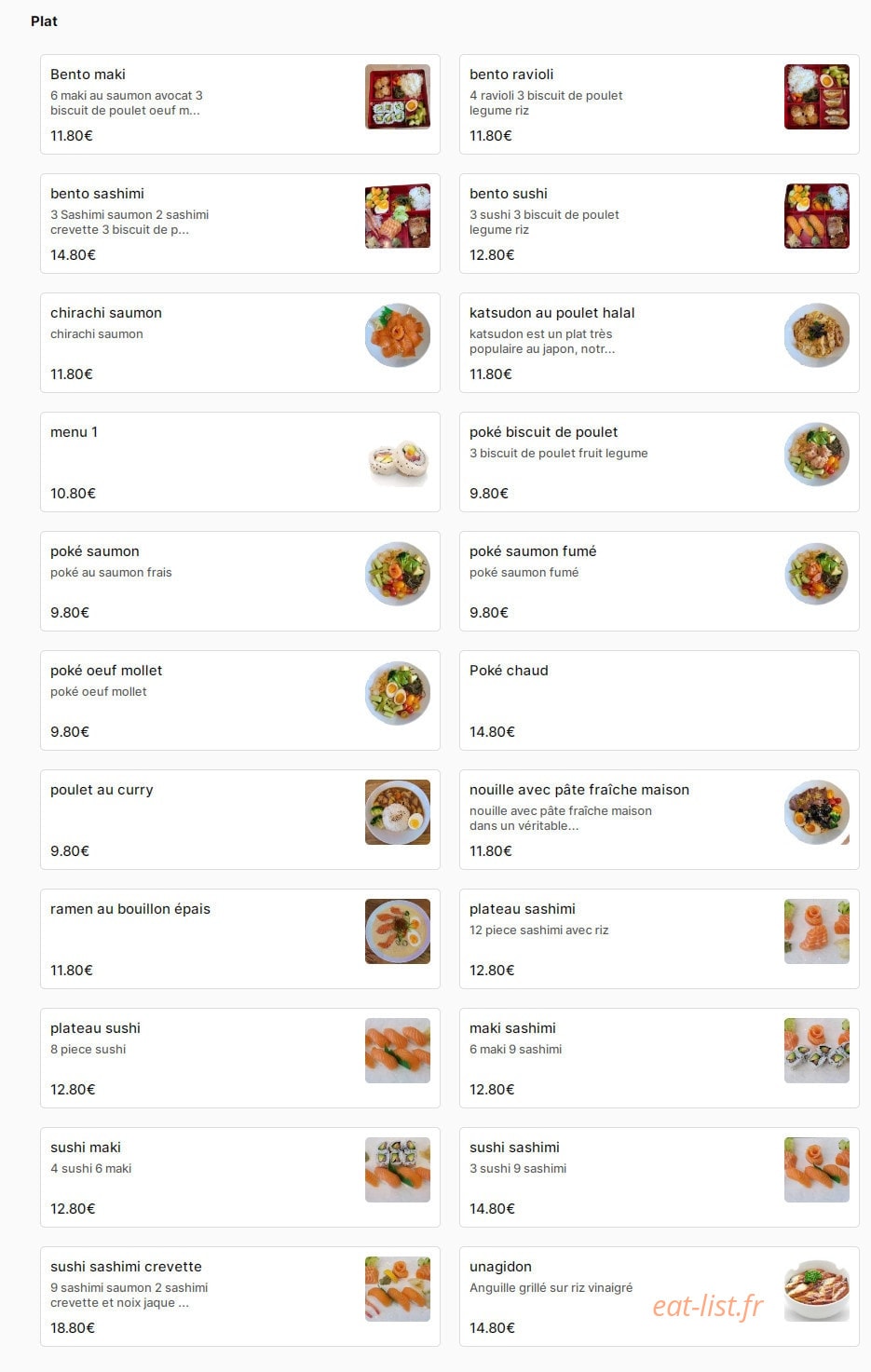 Take a bowl — carte page 3