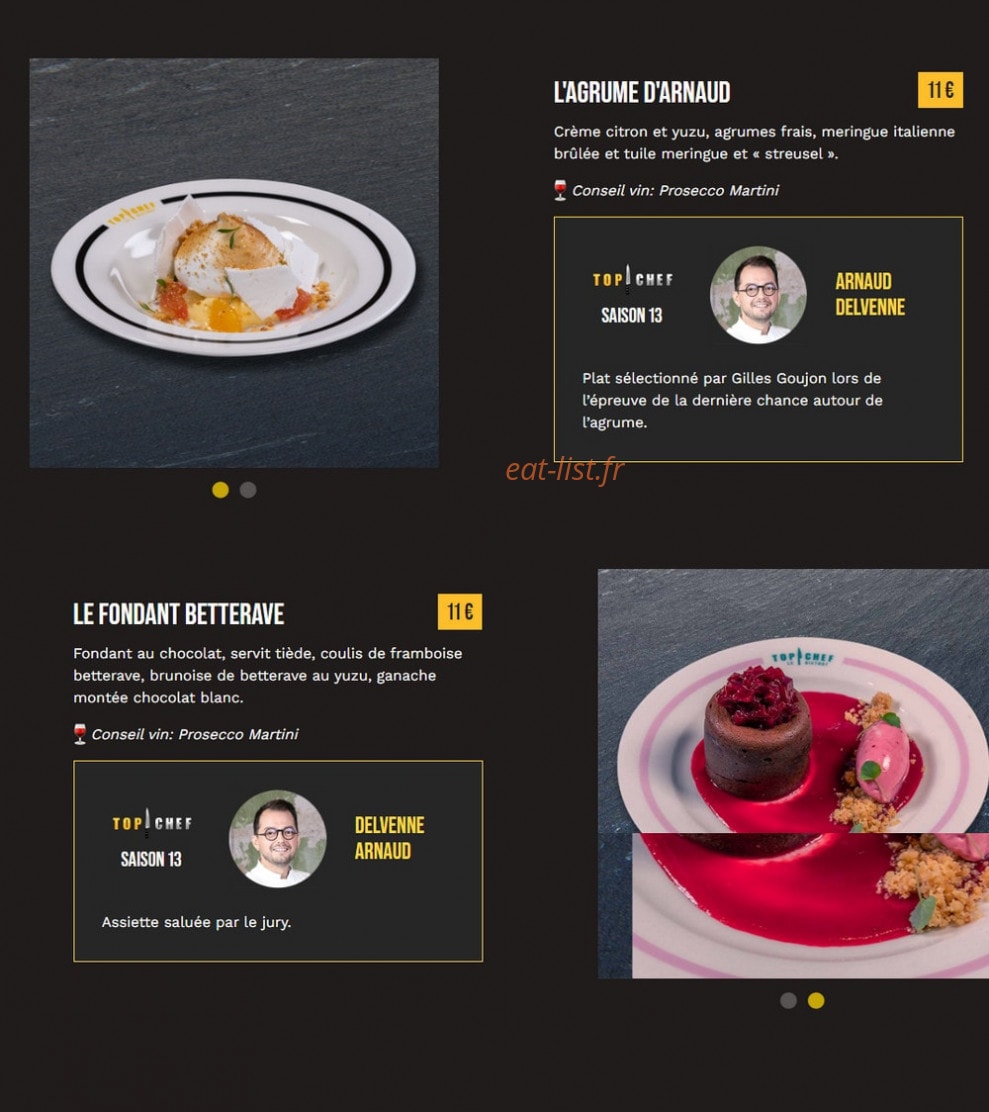 Top Chef — carte page 7