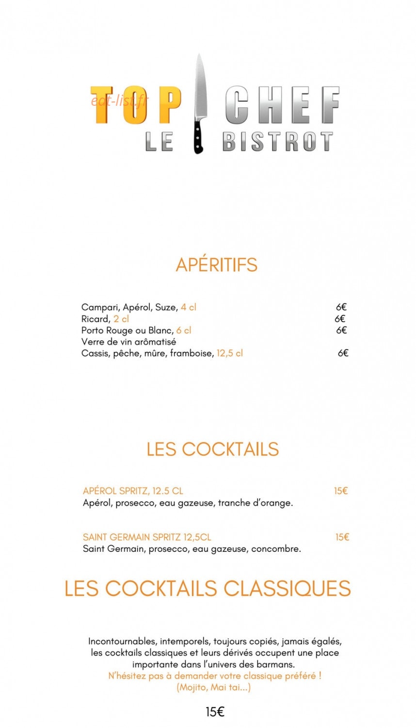 Top Chef — carte page 8