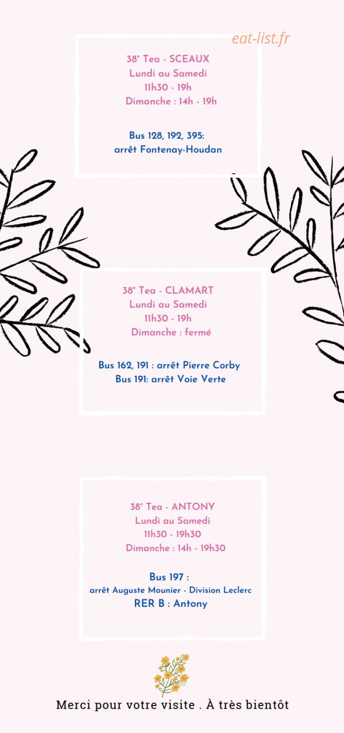 38° Tea — carte page 4