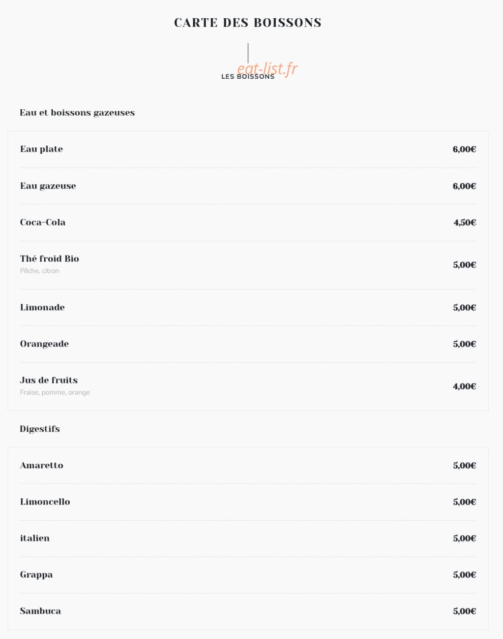 Amo Pizza Romana — carte page 4