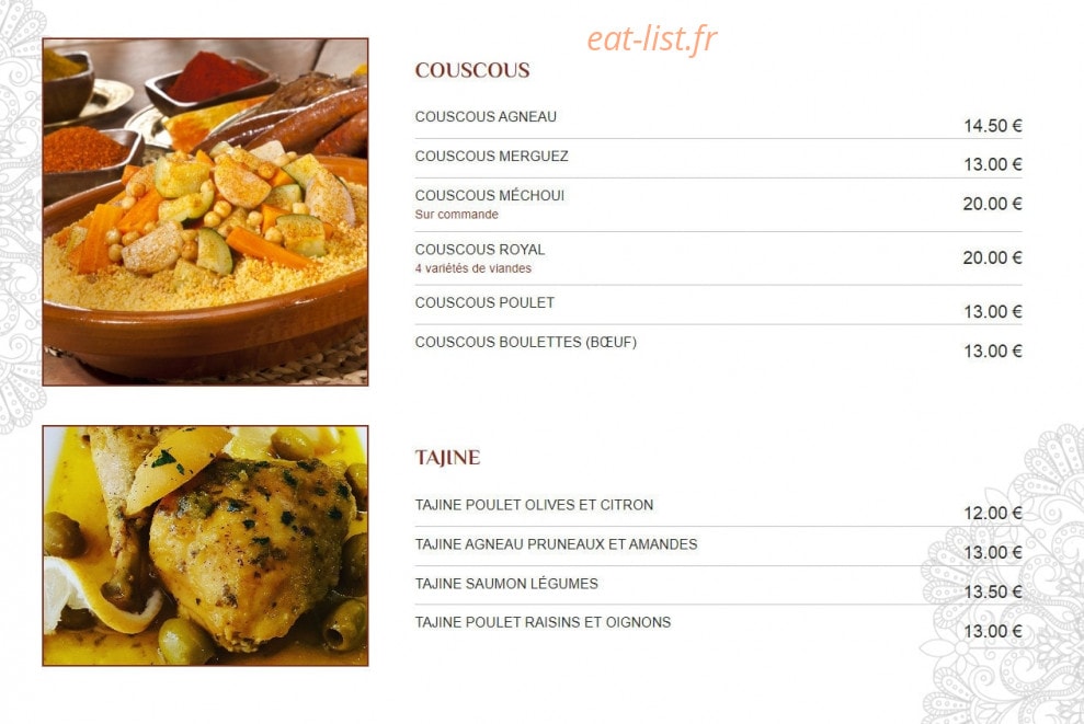 Anwal by La tour de Marrakech — carte page 1