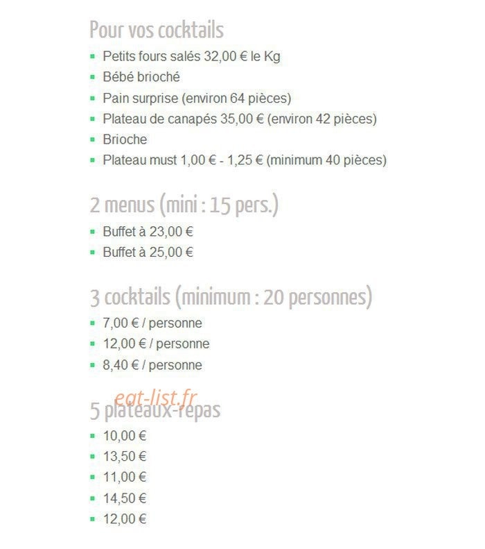 Au Gourmet d'Antony — carte page 5