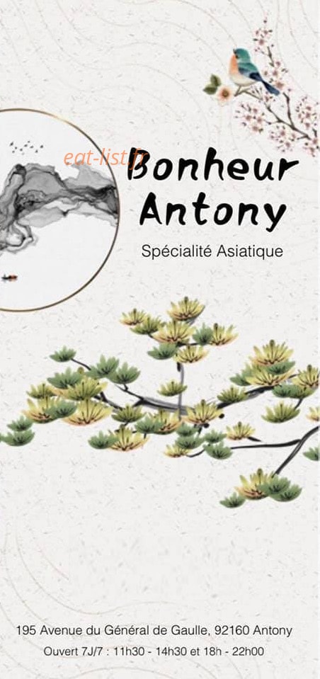 Bonheur d'Antony — carte page 1