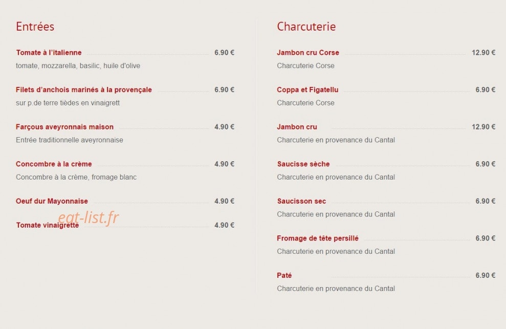 Café de la Gare — carte page 2