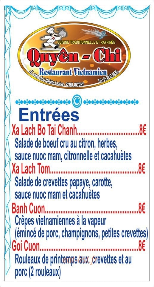 Chez Quyên-Chi — carte page 1