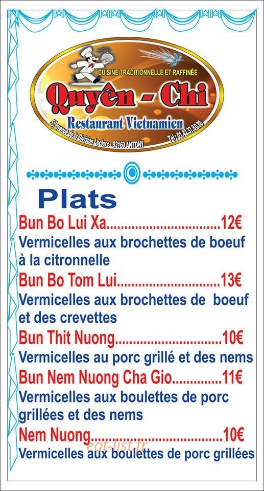 Chez Quyên-Chi — carte page 6