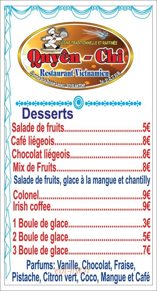 Chez Quyên-Chi — carte page 10