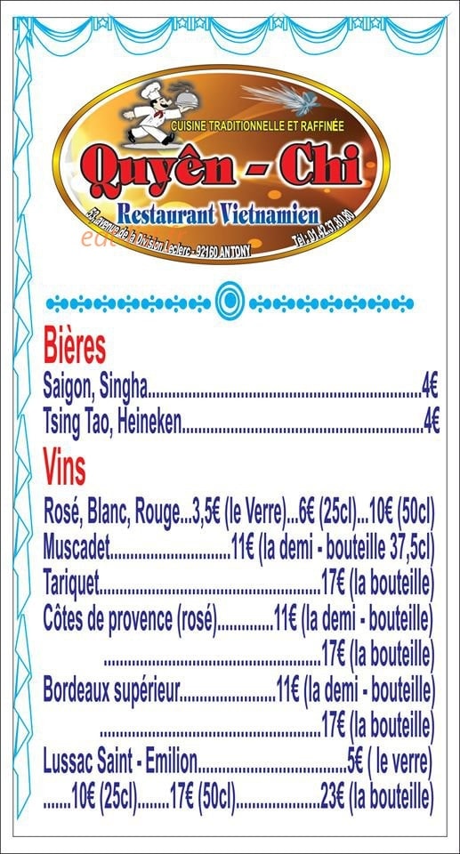 Chez Quyên-Chi — carte page 9