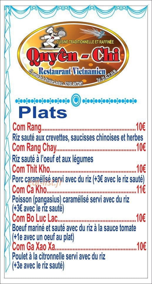 Chez Quyên-Chi — carte page 3