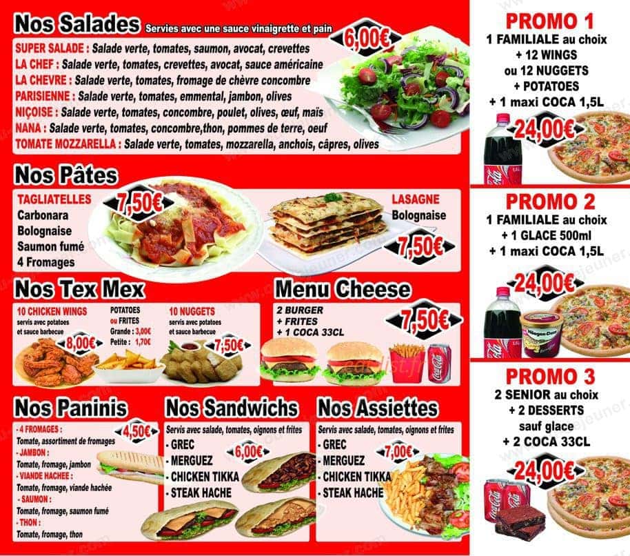 Espace Pizza — carte page 3