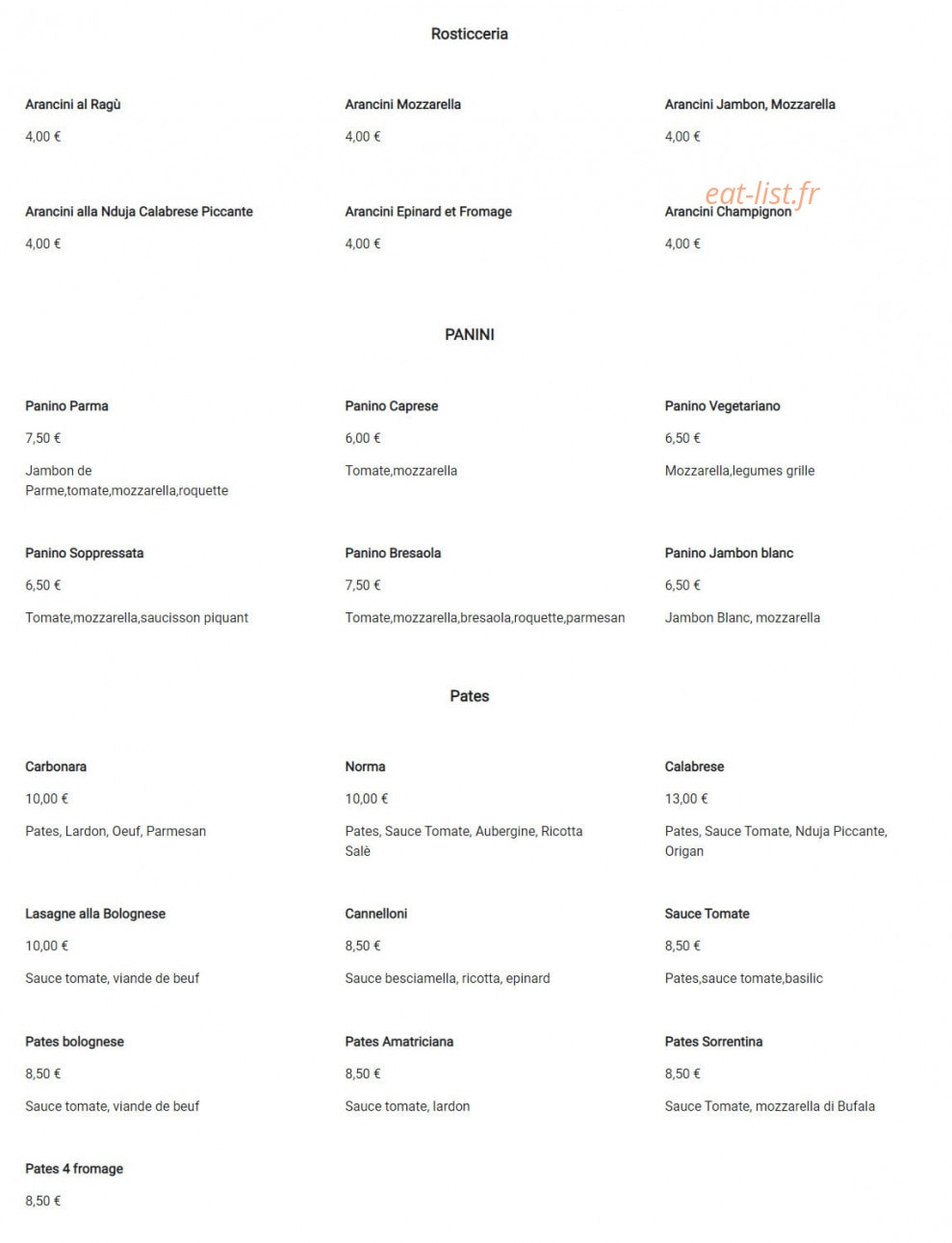 Il Gusto Italiano — carte page 2