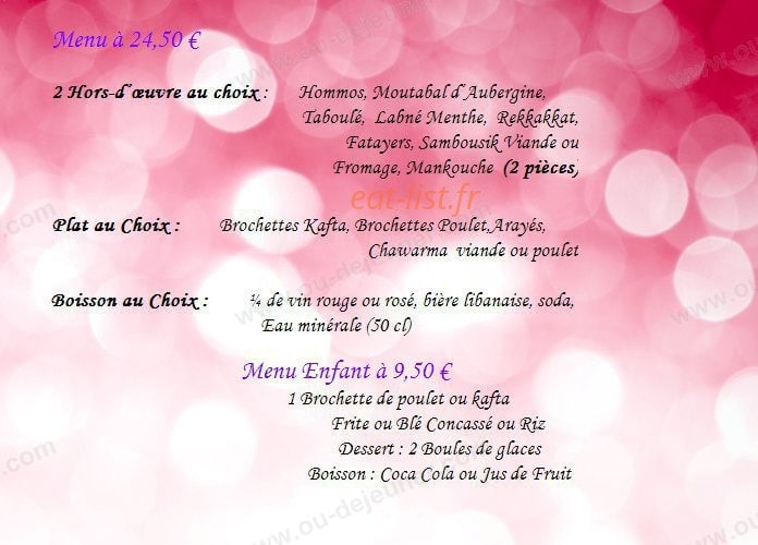 La beyrouthine — carte page 6
