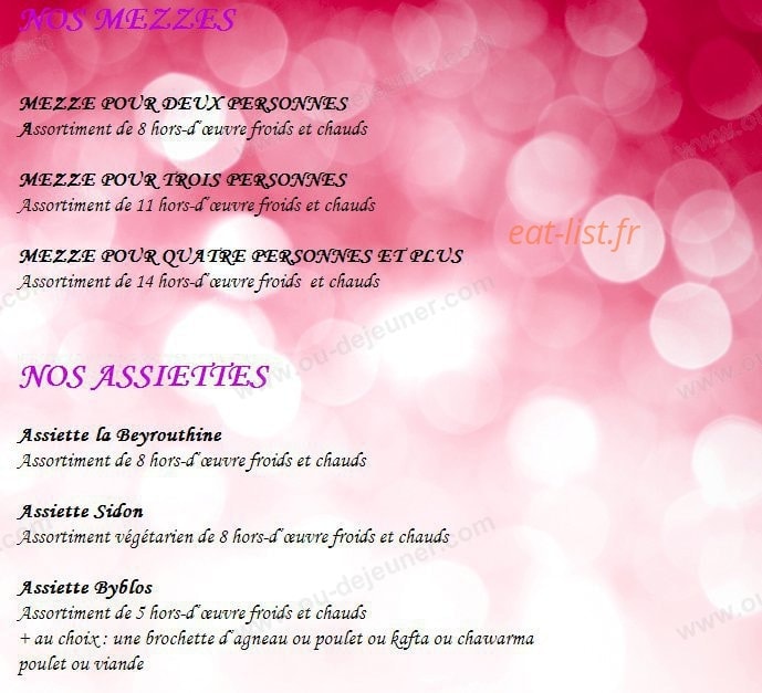 La beyrouthine — carte page 4