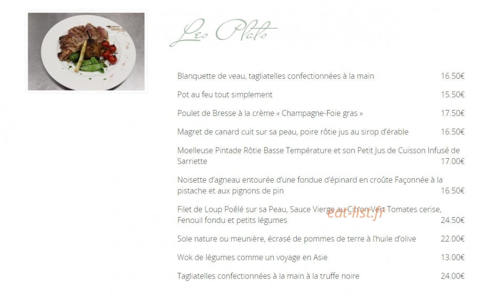 La Bonne Adresse — carte page 2