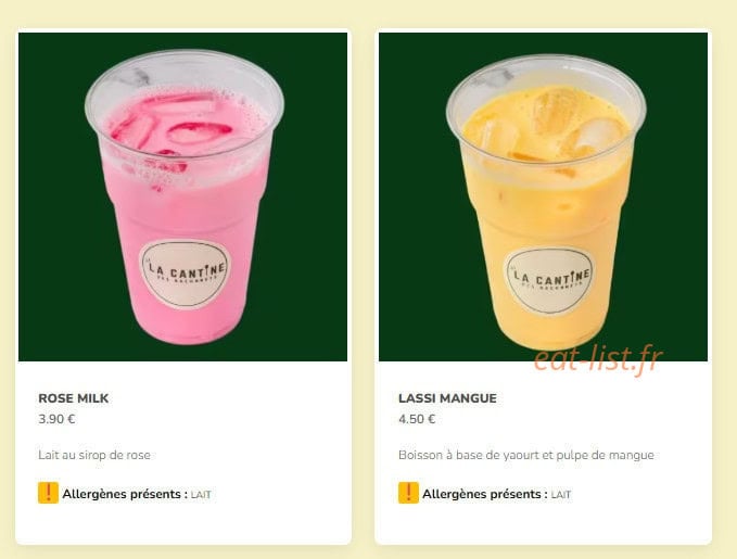 La Cantine des Baconnets — carte page 8