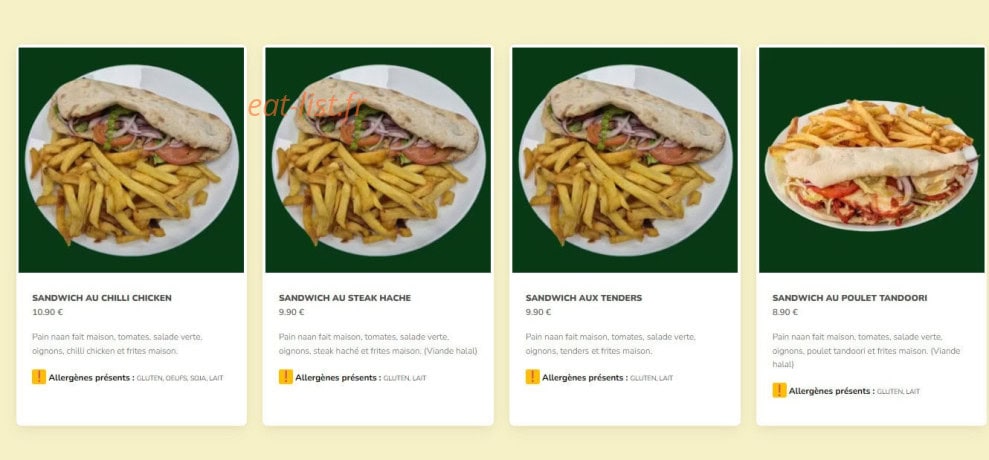 La Cantine des Baconnets — carte page 6