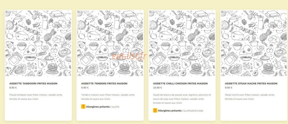 La Cantine des Baconnets — carte page 5