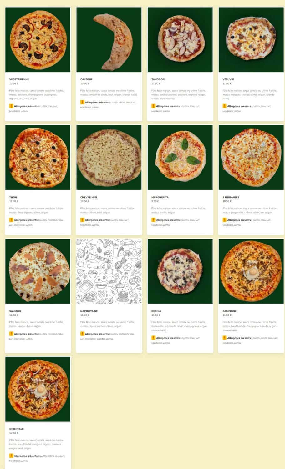 La Cantine des Baconnets — carte page 3