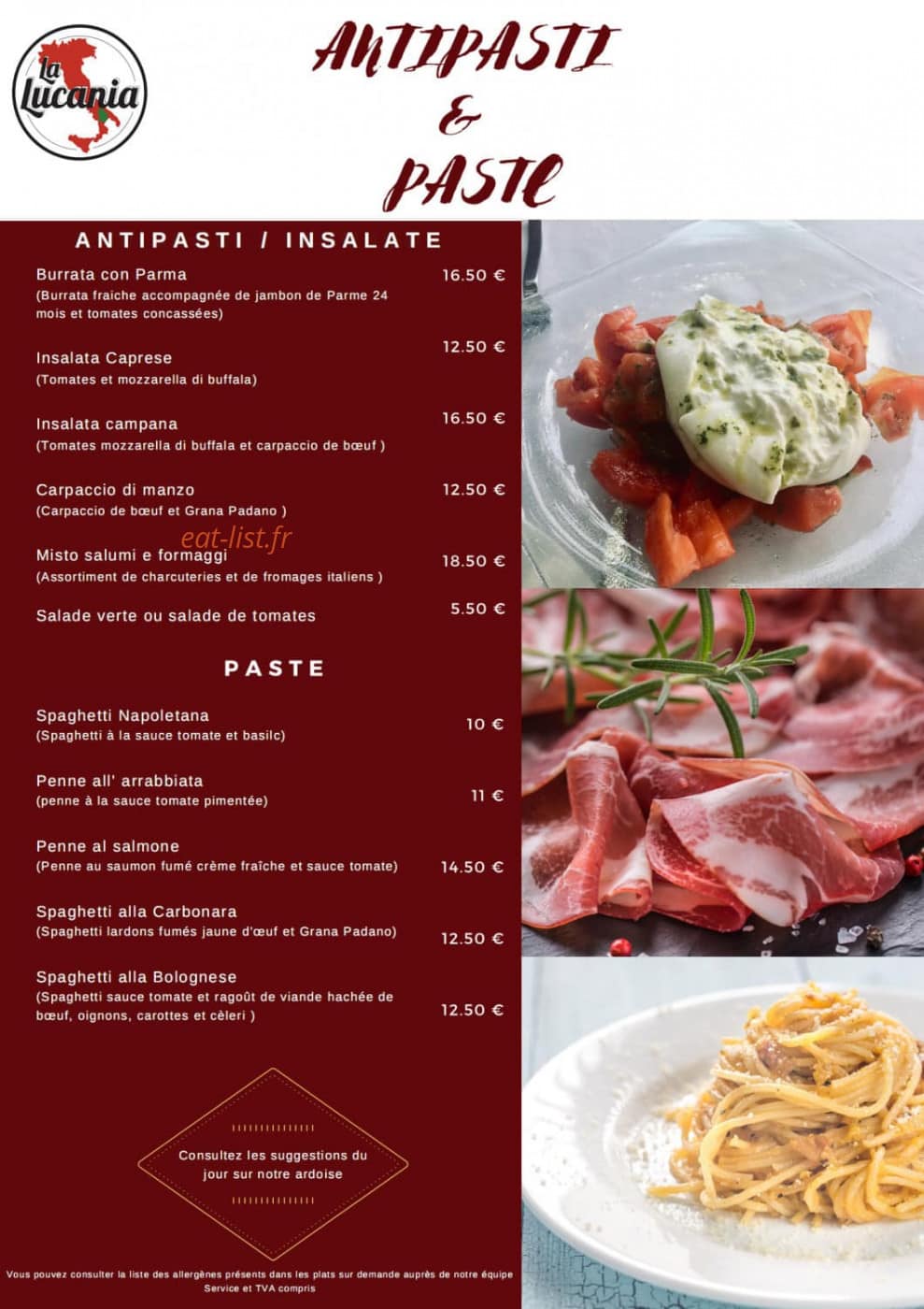 La Lucania — carte page 1