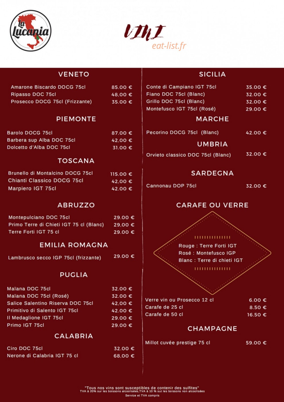 La Lucania — carte page 6