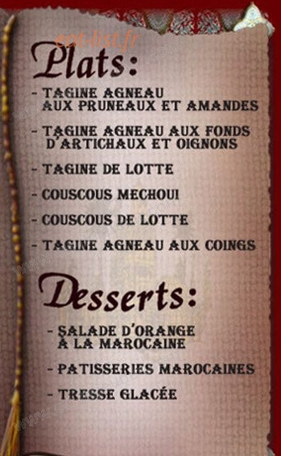 tour de marrakech antony menu