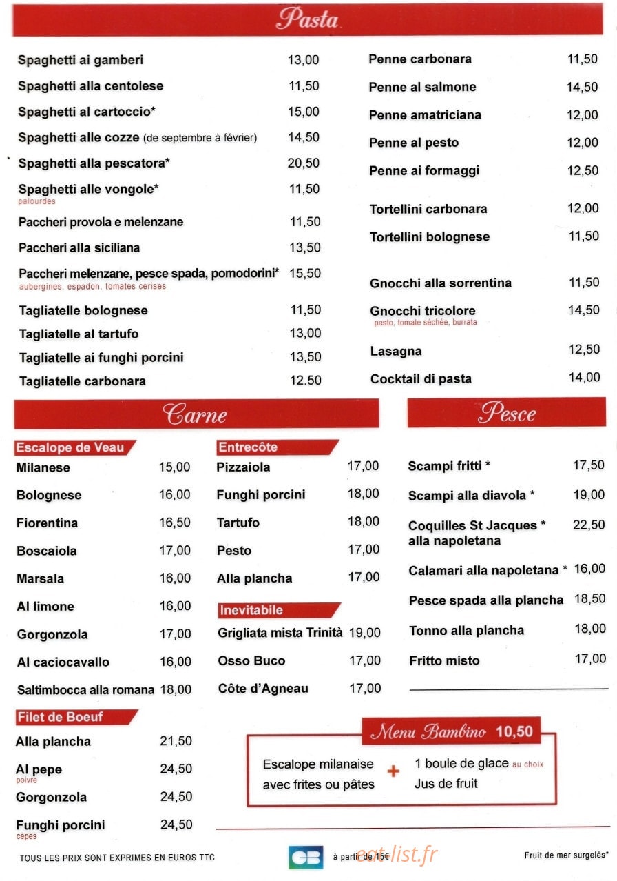 La Trinita — carte page 2