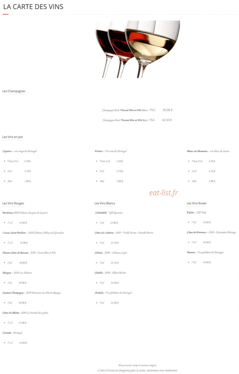 Le Momento — carte page 3