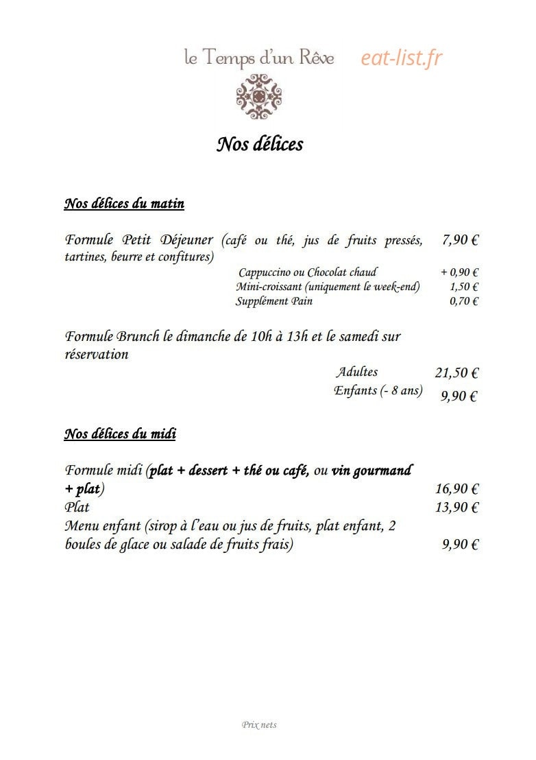 Le Temps d'un Rêve — carte page 4