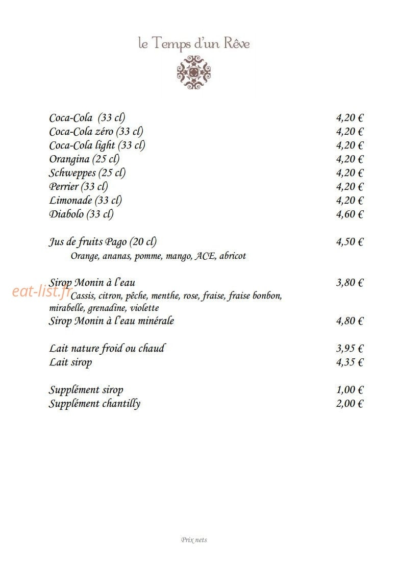 Le Temps d'un Rêve — carte page 3