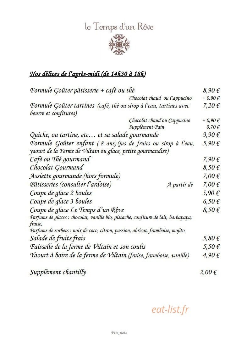Le Temps d'un Rêve — carte page 5