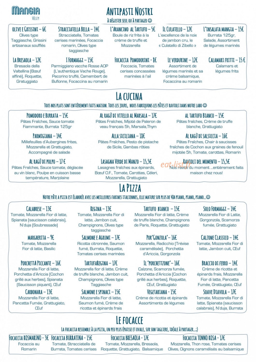 Mangia — carte page 1