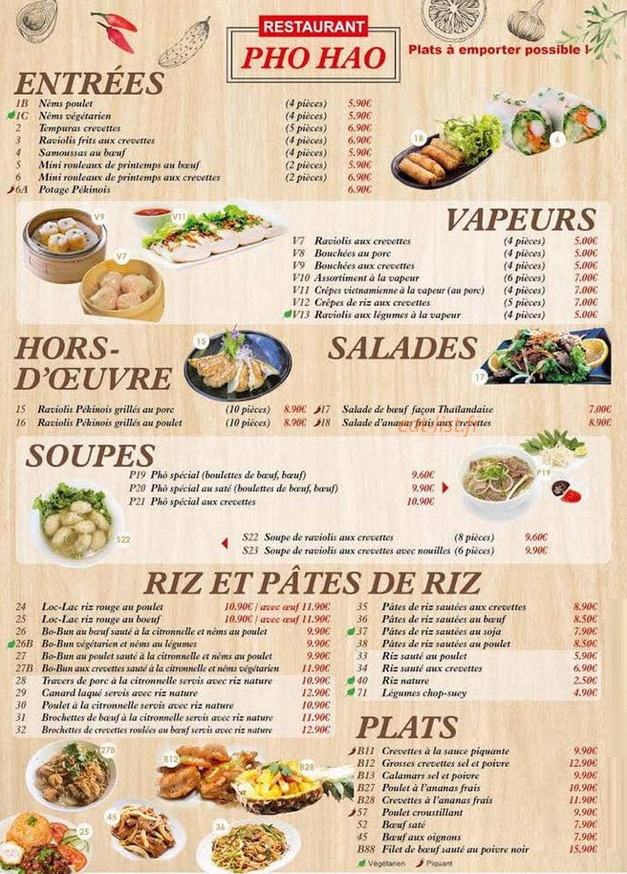 Pho Hao — carte page 2