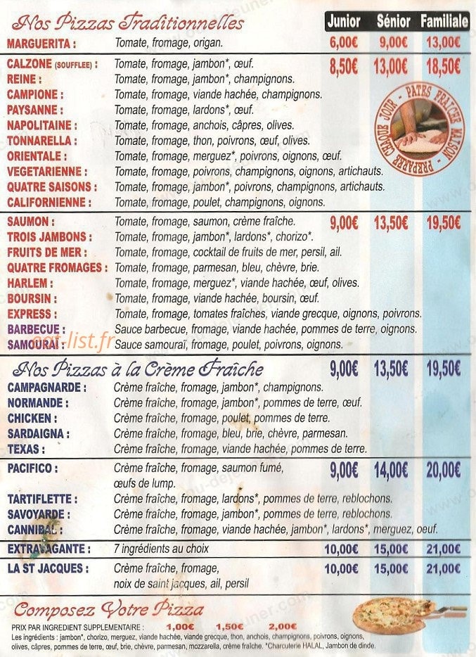 PIzza Express — carte page 2