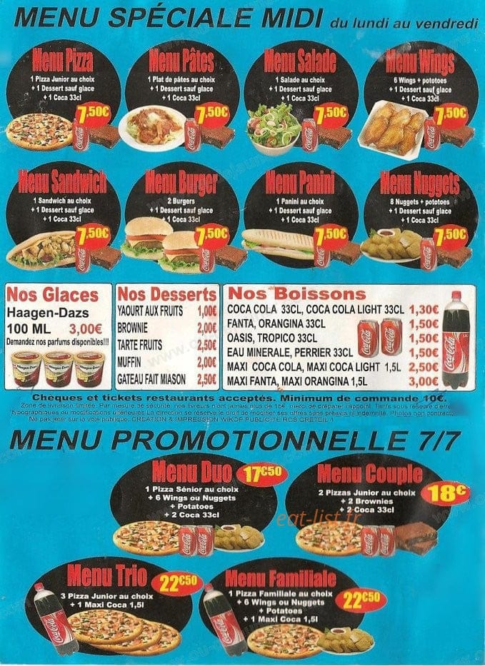 PIzza Express — carte page 4