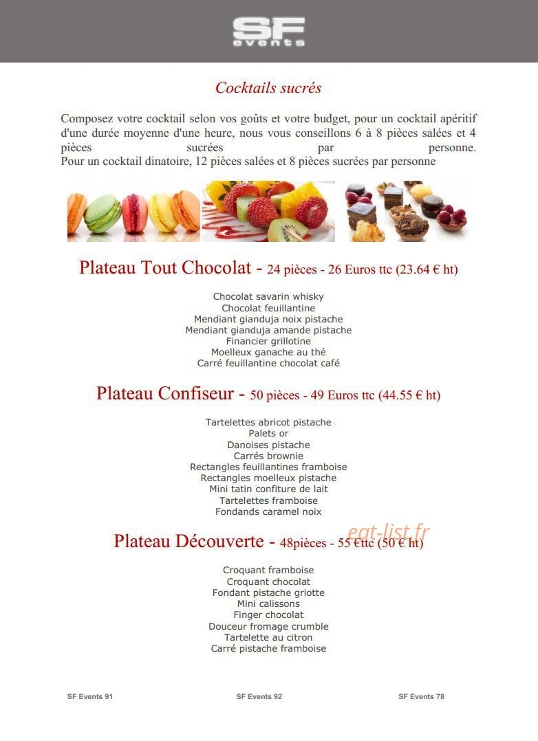 SF Events — carte page 15