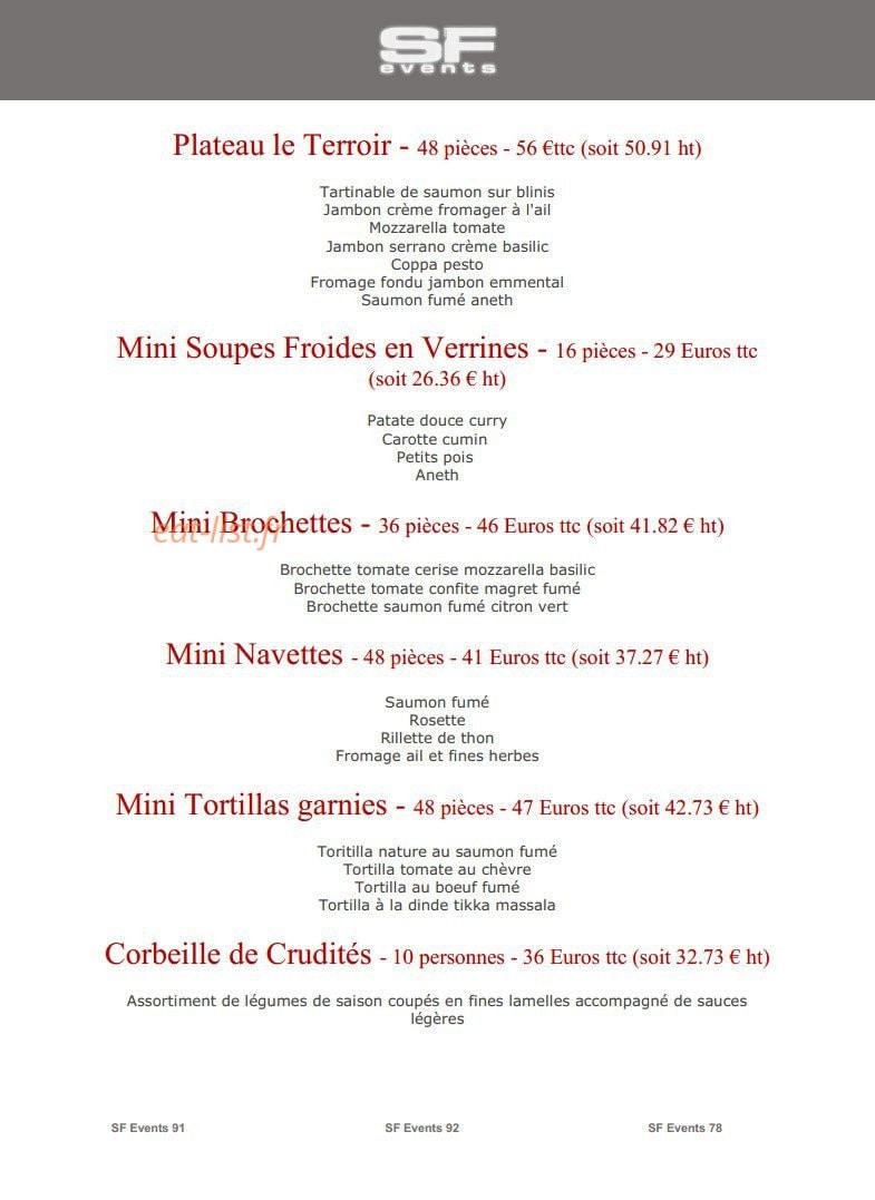 SF Events — carte page 13