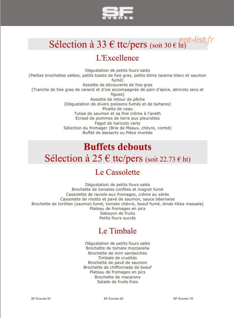 SF Events — carte page 11