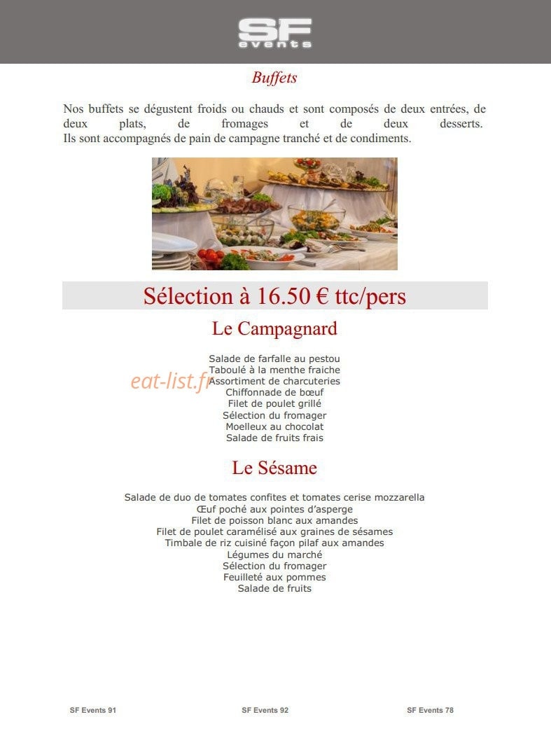 SF Events — carte page 22