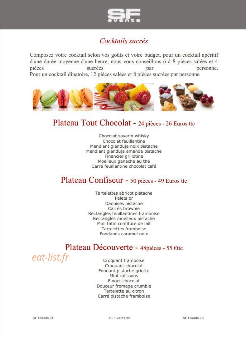 SF Events — carte page 30
