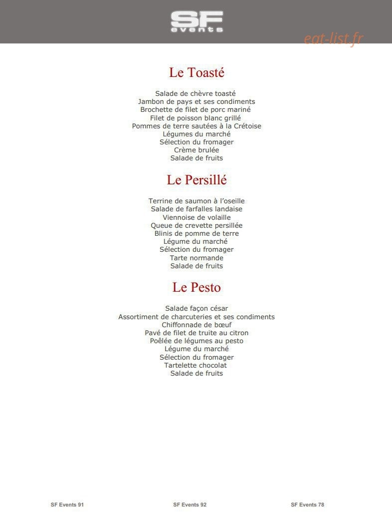 SF Events — carte page 8