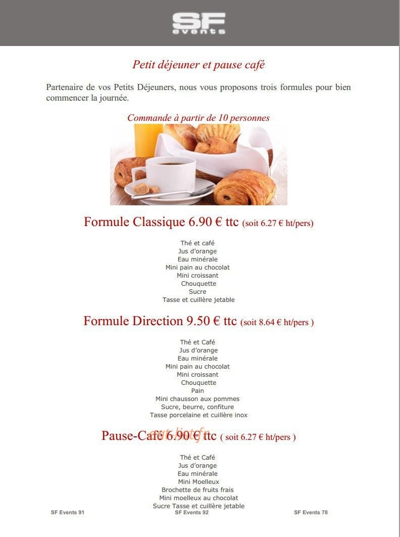 SF Events — carte page 1
