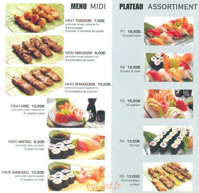 Sushi antony — carte page 2